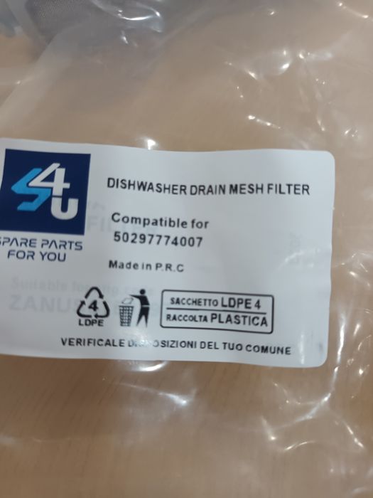 Peças novas para máquinas de lavar loiça Zanussi, AEG e Electrolux