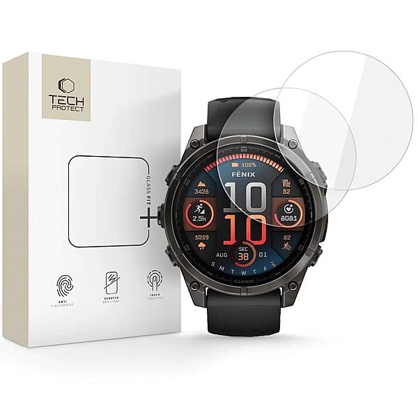 Szkło Hartowane Tech-Protect Glass Fit+ 2-Pack Garmin Fenix 8 (47 Mm)