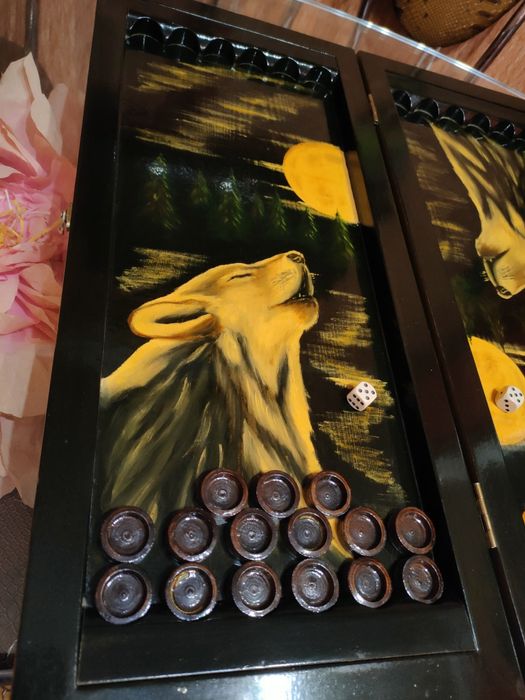 Большой деревянный игровой набор нарды  ИТК 60х54 см.