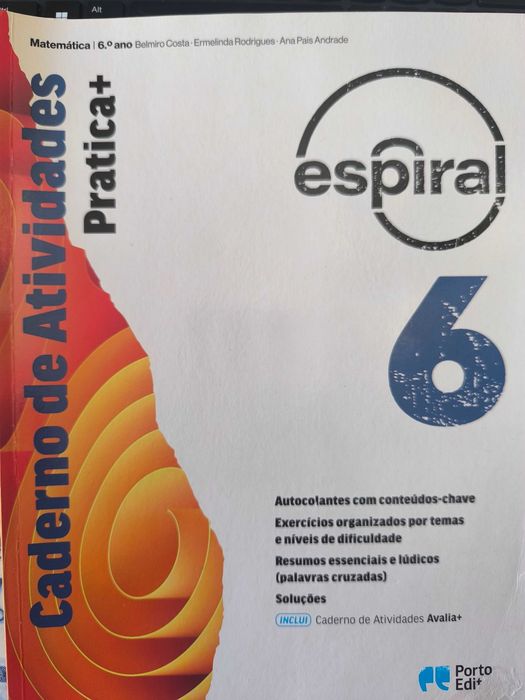 Caderno de atividades de Matemática ESPIRAL 6