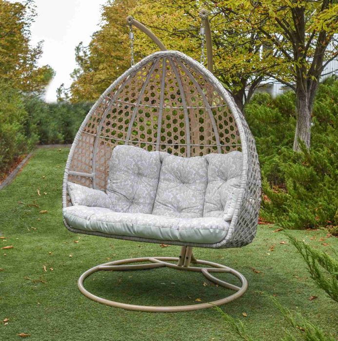 Садовая Качеля KRESLOROTANG. Фабрика. Подвесное кресло из ротанга Дабл