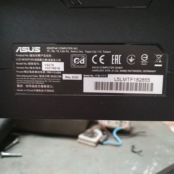 Monitor Asus vg279q1a ( para peças )