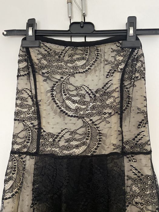 Vestido sem alças nude/preto S