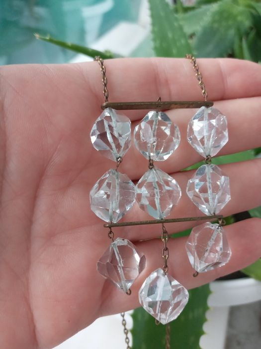 Гірський кришталь,вінтажне кольє