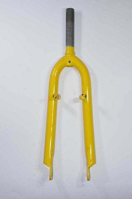 Widelec rowerowy mtb 1" 25,4 koło 24" stalowy solidny żółty piwot