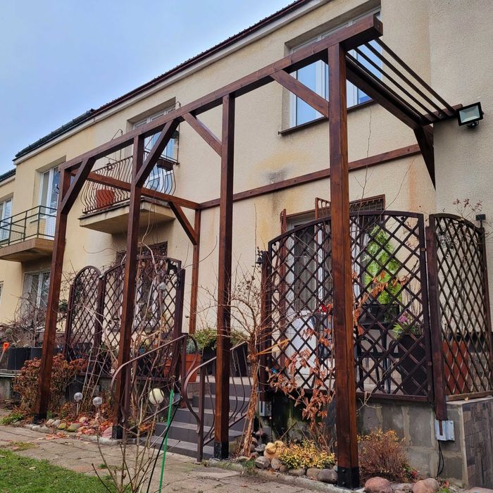 Pergola Drewniana BSH / Poliwęglan Lity / Tars kompozytowy LENTA