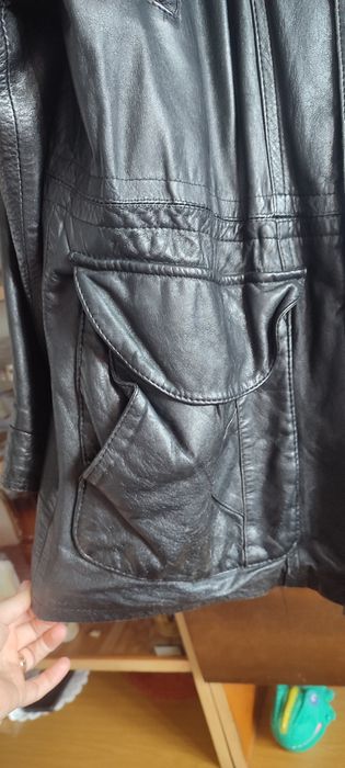Kurtka skórzana męska w stylu PRL