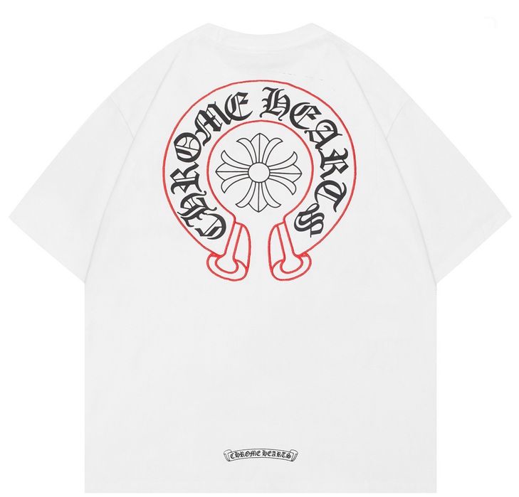 Футболки Chrome Hearts Logo унисекс белые черные Хром Хартс