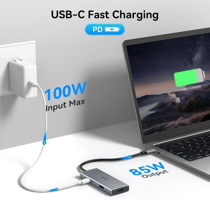HODO Stacja dokująca USB C Hub do podwójnego adaptera HDMI