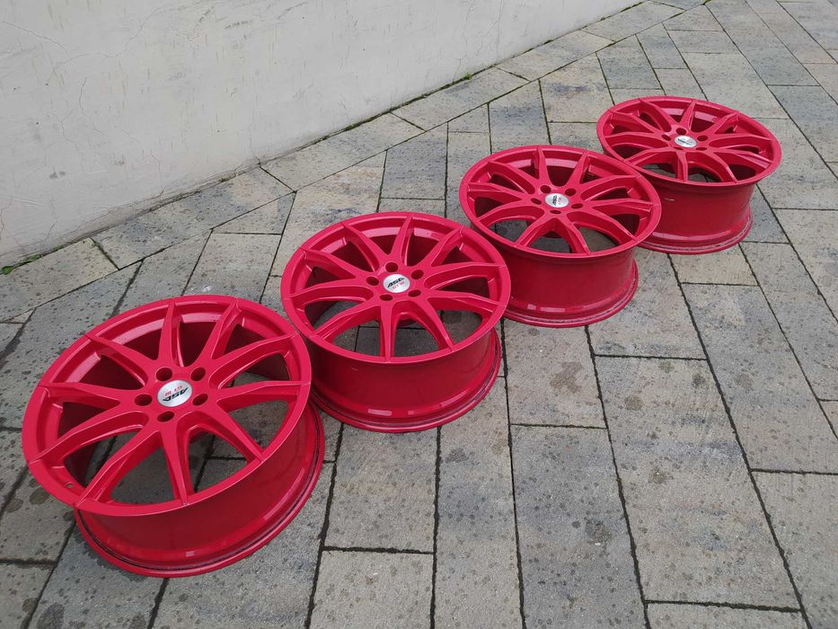 Felgi alu 19 ASA-BBS GT3 Red Glossy 8,5j et 30 Audi A5 A4 VW BMW 5x112