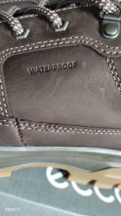 Ecco Rugged Track brązowe skórzane wodoodporne buty rozm 43