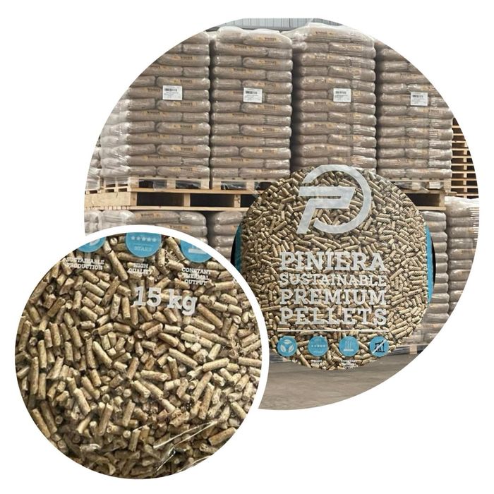 Pellet drzewny Piniera certyfikowany A1 ENplus DINplus 975kg  Dostawa!
