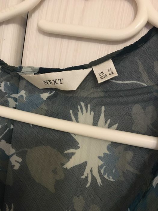 Bluzka jedwabna delikatna, cieniutka  Next 34 XS/36 S 100% jedwab