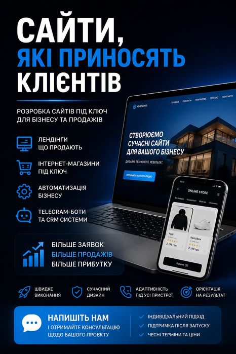 Створення сайтів, які приносять клієнтів