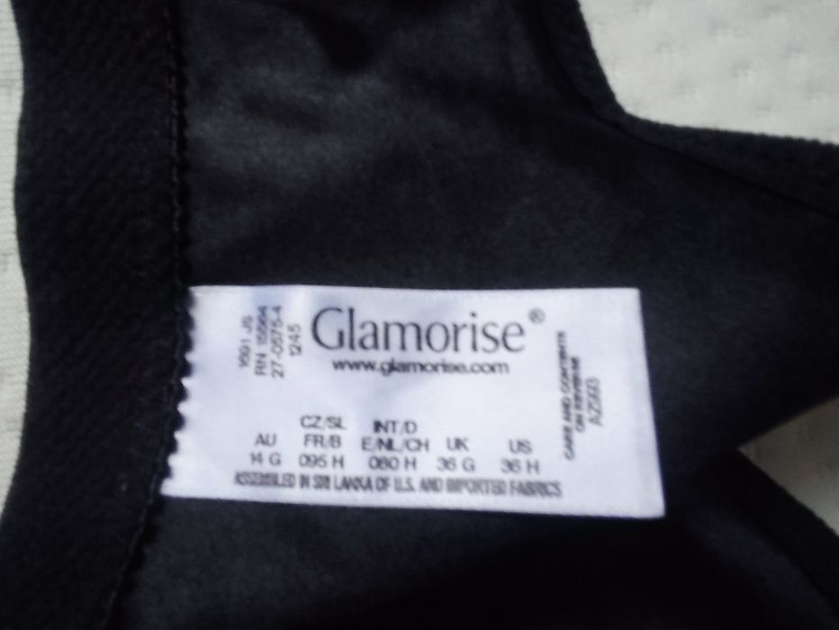 Glamorise biustonosz z koronką w kropki 36 G