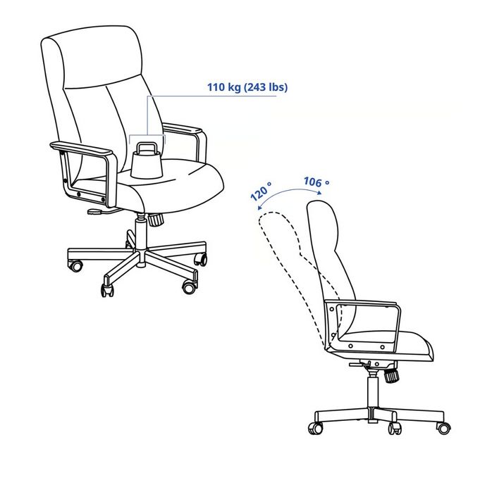 Fotel biurowy obrotowy Millberget