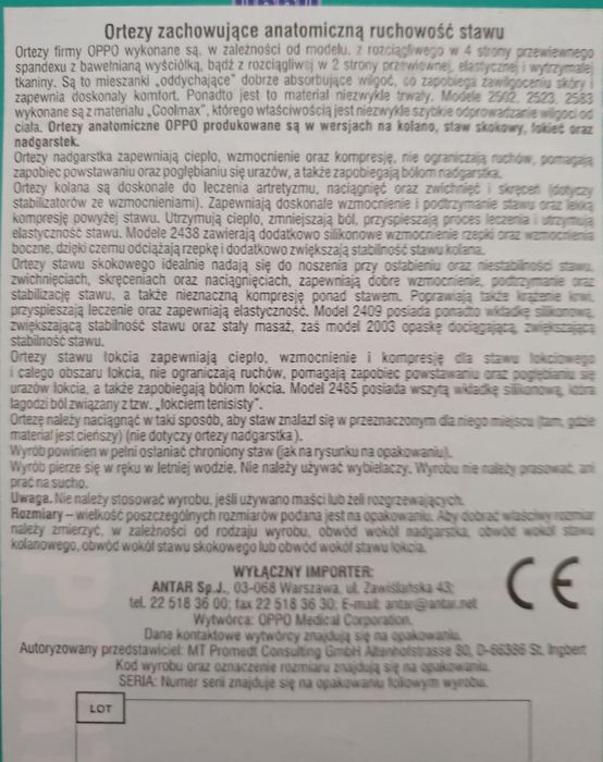 Orteza opaska stawu kolanowego S