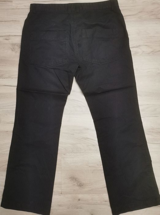 Eleganckie spodnie RDWD jeans czarne w biale paski .
