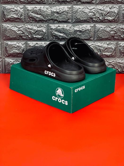 Мужские Крокс черные / Crocs чоловічі чорні / крокси мужские удобные