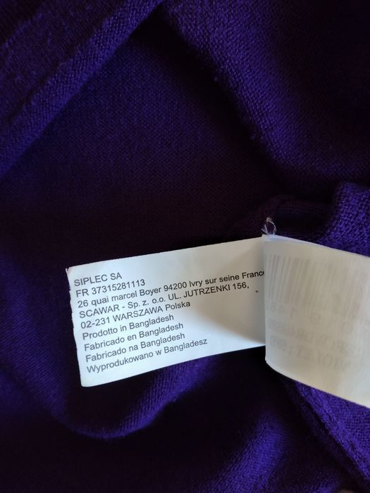 Vestido de malha violeta