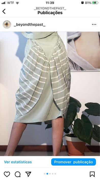 Conjunto de camisa + saia verde claro