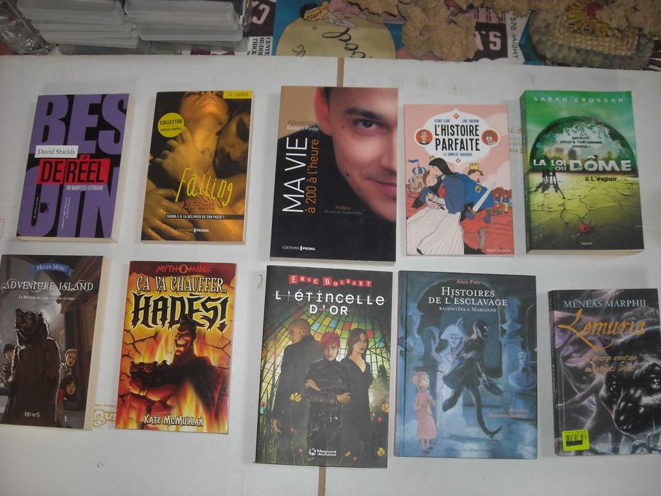 Livros romances diversos juvenis e adultos frances novos 20 titulos