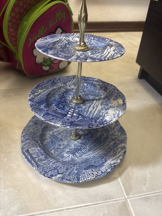 Caixas decorarivas em esmalte azul e porcelana