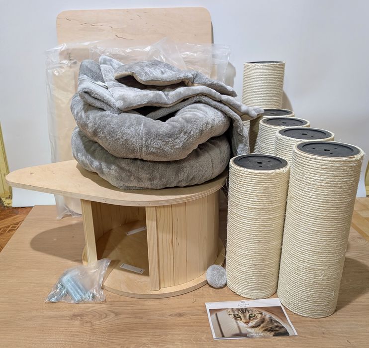 Natural Paradise Drapak Dla Kota Magnolia XL Plus Jasnoszary OGROMNY