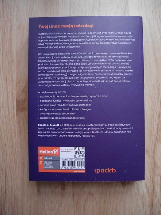Książka Bezpieczeństwo systemu Linux, wydanie III, Donald Tevault