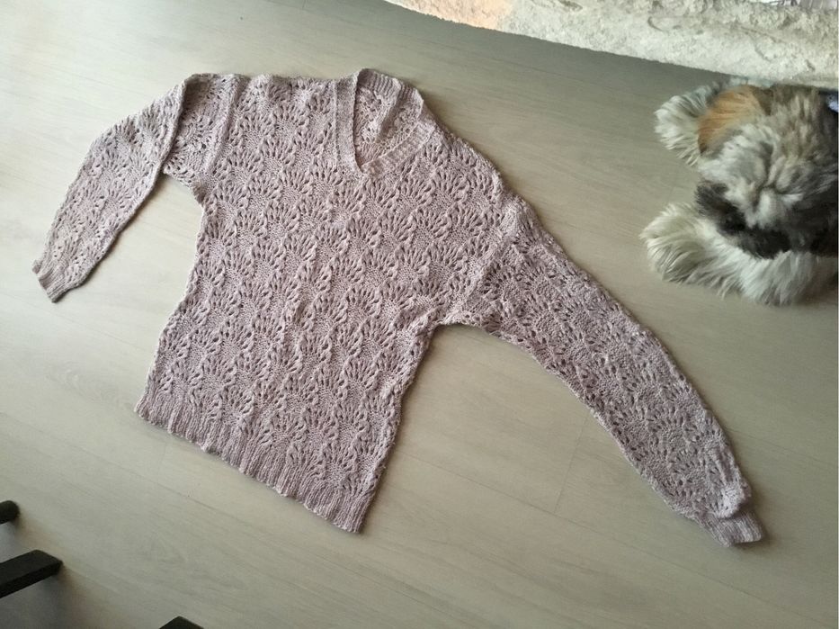 Trzy sweterki robione na drutach (3), rozm. L-XL