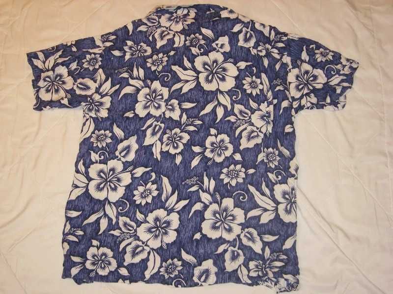 koszula krótki rękaw hawajska kwiaty Indonezja wiskoza rayon S M