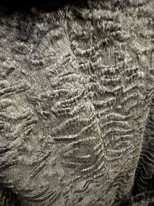 Ochnik czarne naturalne futro kożuch r L/XL