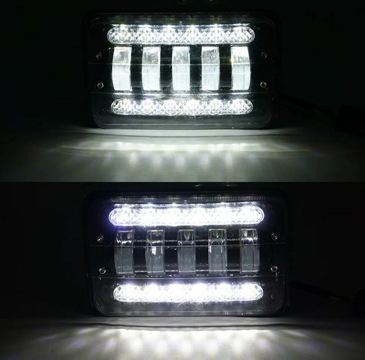 Фара диодная СТГ + ДХО+габарит 75w рабочий LED свет балка