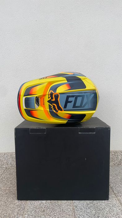 Capacete Fox V1 Motif Yellow