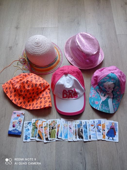 Czapka z daszkiem kapelusz 5 szt.Adidas H&M Disney 3-6 lat dziewczynka
