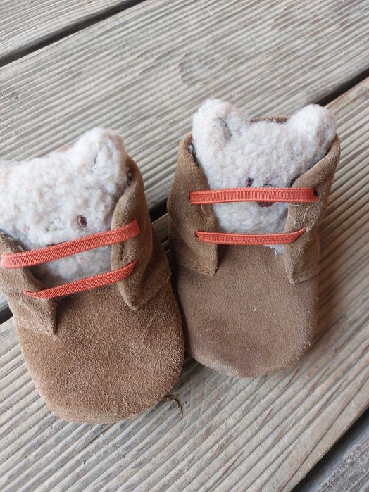Buciki buty do wózka do sesji zdjęciowej misie 6-9 mcy