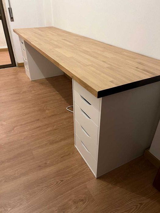 Tampo madeira para secretária (240cm)