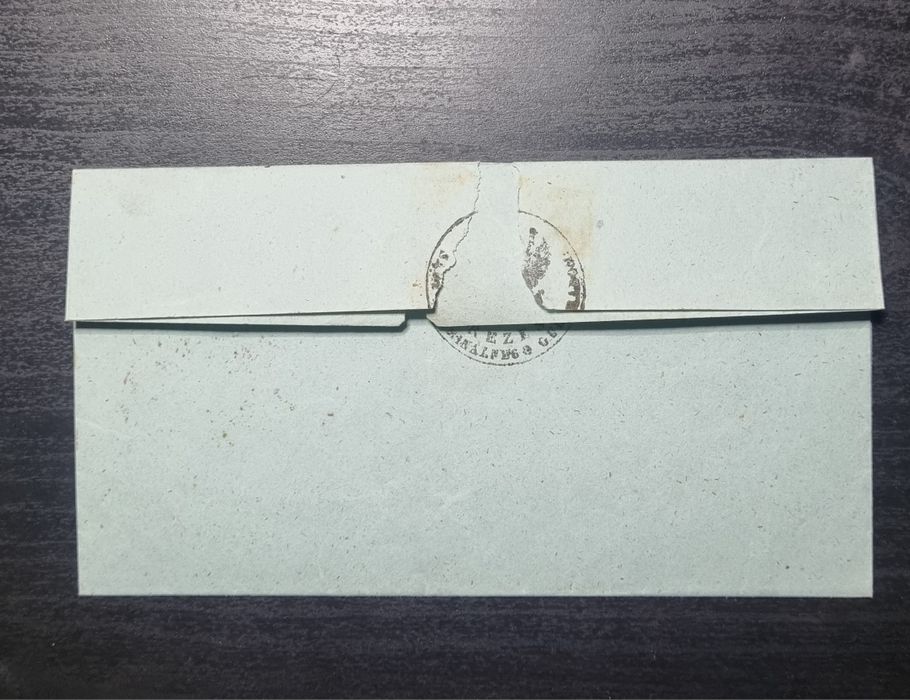 Kielce 1846, czerwony stempel 124F , list urzędowy