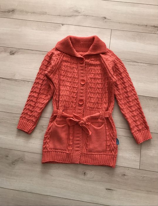 Теплий джемпр, кофта для дівчинки на ріст 122/128