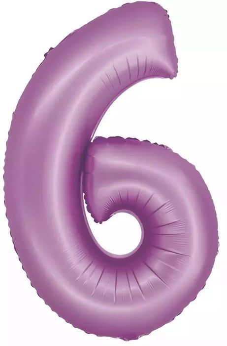 Balon foliowy. Cyfra 6, lawendowy (76 cm). Nowy Produkt