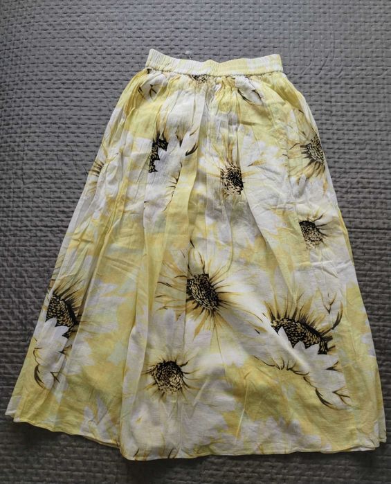 Długa, letnia spódnica H&M