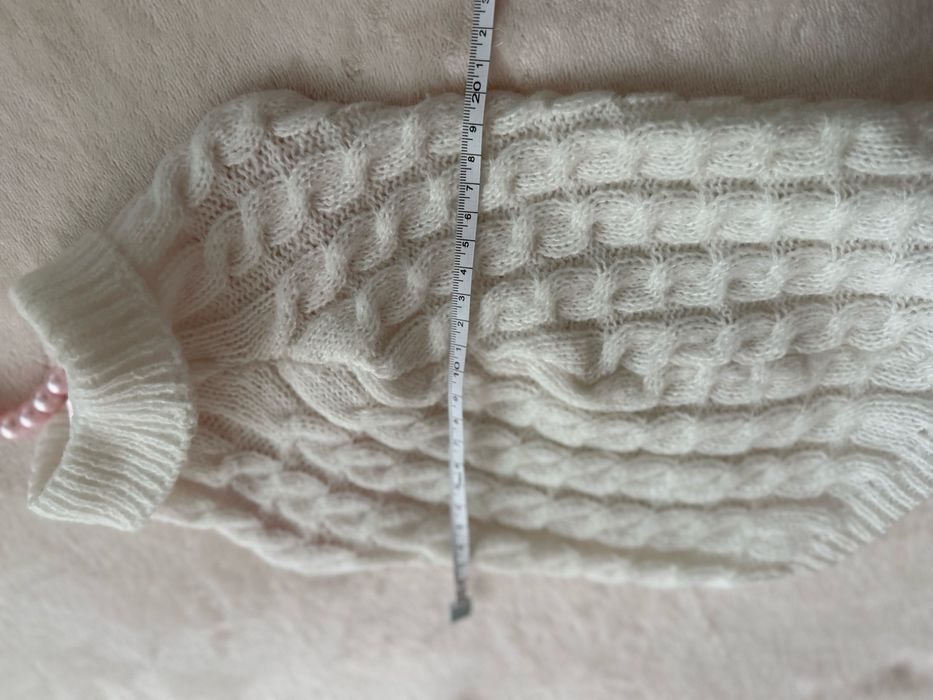 Sweter biały dla psa