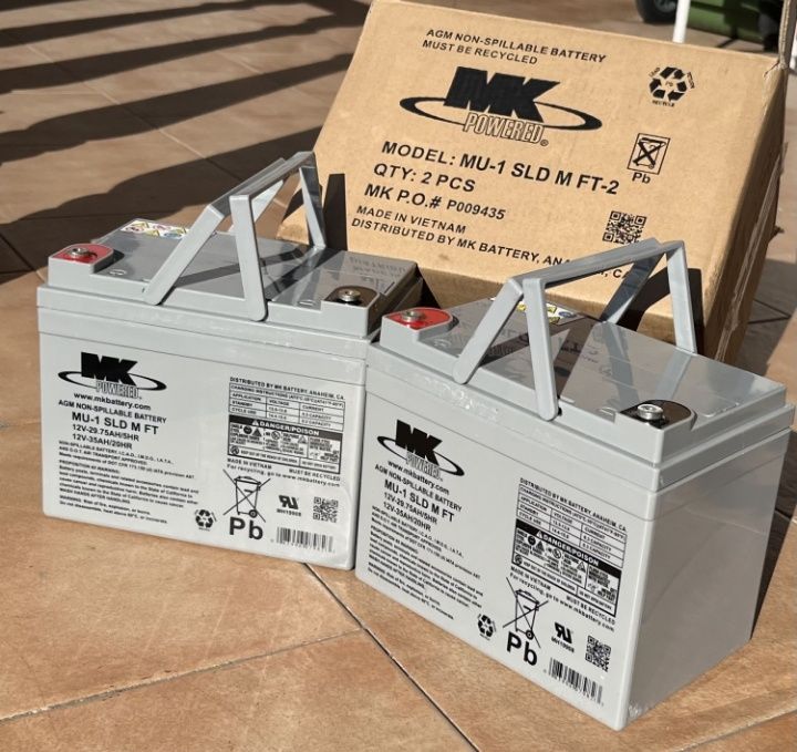 Baterias novas em caixa