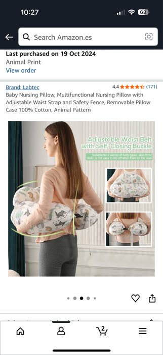 Almofada de amamentação como nova