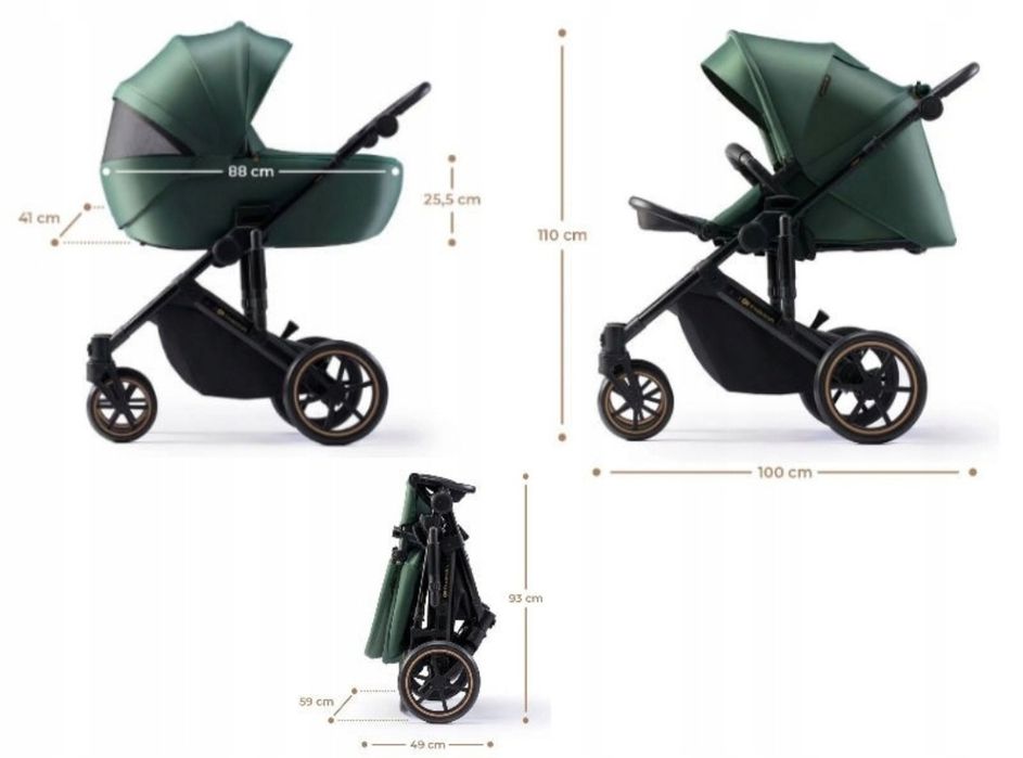 Wózek kinderkraft prime 2w1. Gondola i spacerówka