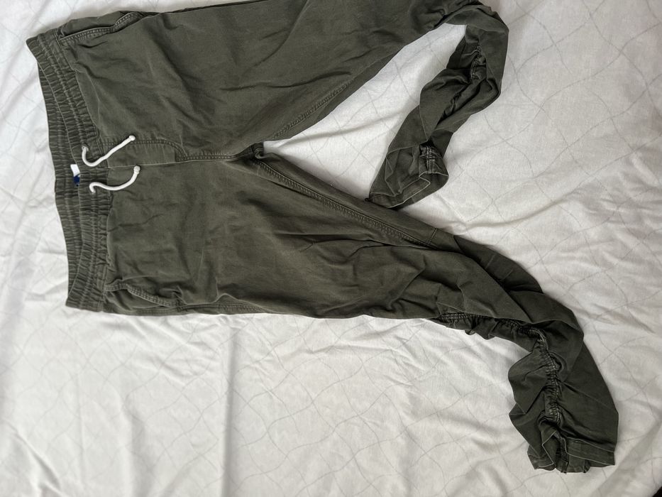 Meskie spodnie 34 98% bawełna butelkowa zieleń