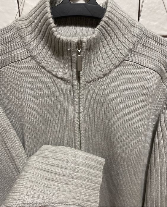 Чоловіча сіра тепла кофта на замку светр xl