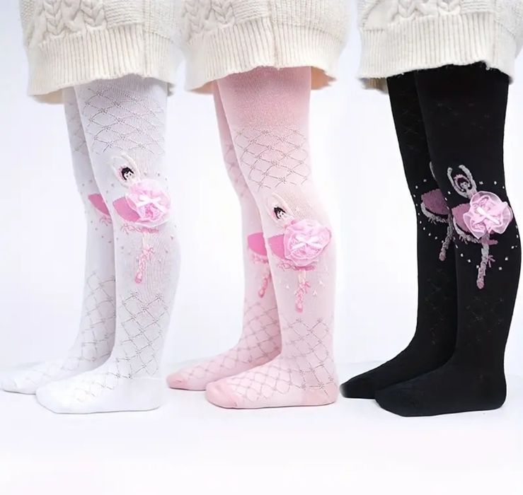 5-6 років Чорні колготи з балериною