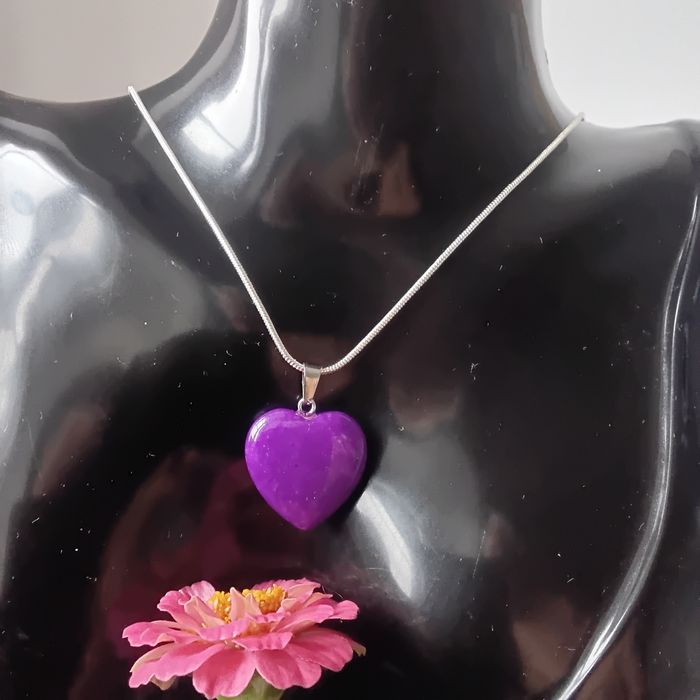 Fio em Prata com Quartzo Facetado em Forma de Coração