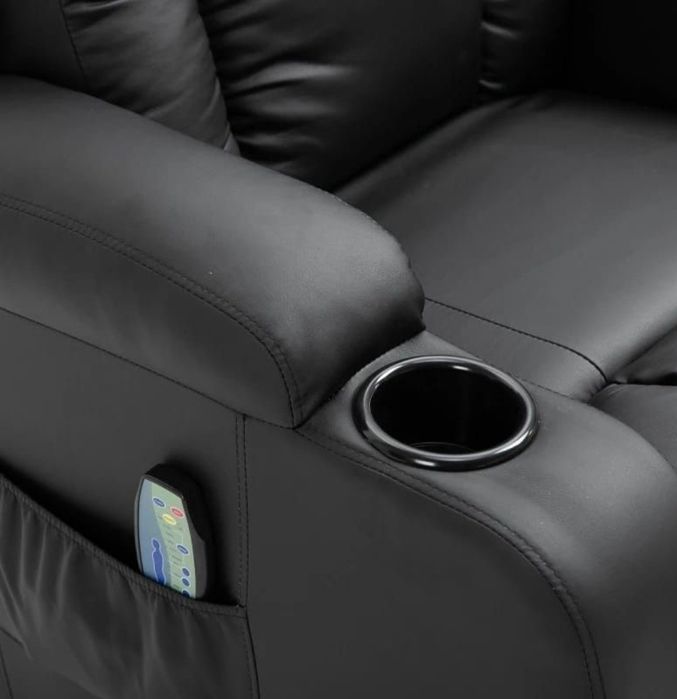 Fotel z masażem rozkładany  bujany podgrzewany